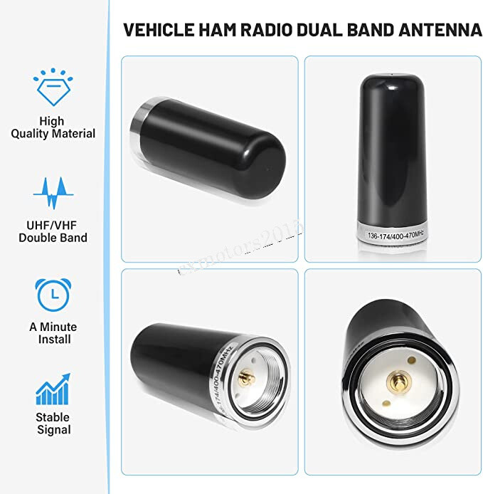 Vehicle Dual Band Ham Radio VHF UHF Low Profile NMO Mount Mobile Antenna For Car