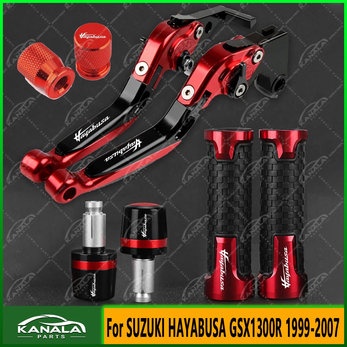 For SUZUKI HAYABUSA GSX1300R 1999-2007 Handle Grips Cap Brake Clutch Levers Set