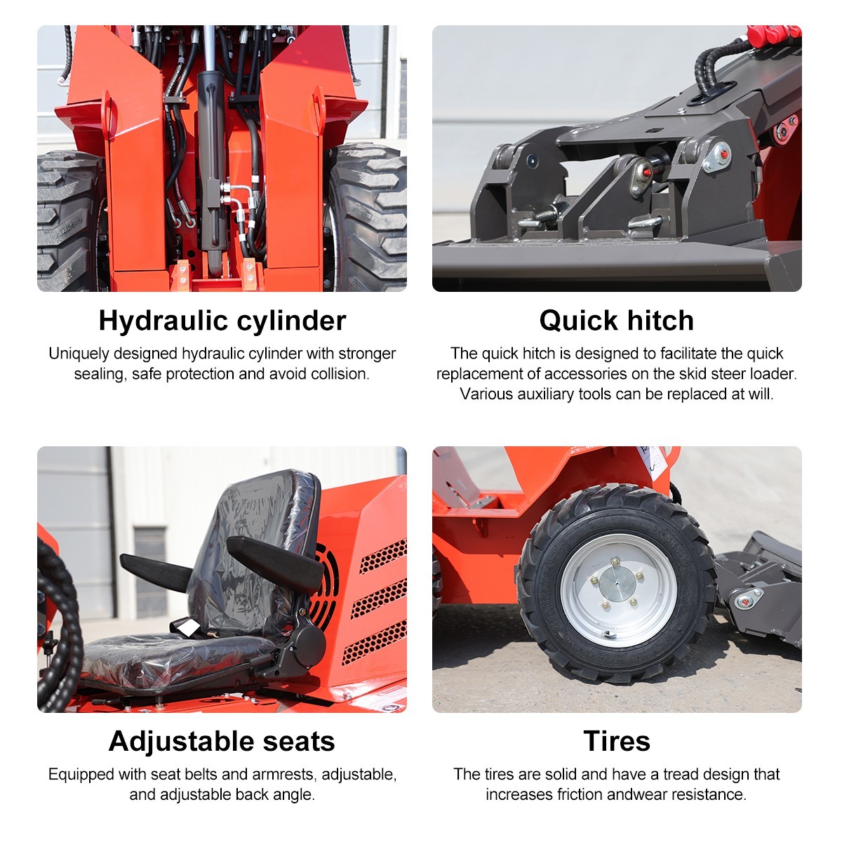 B&S 23HP Ride-On Wheeled Mini Skid Steer Loader with EPA Engine