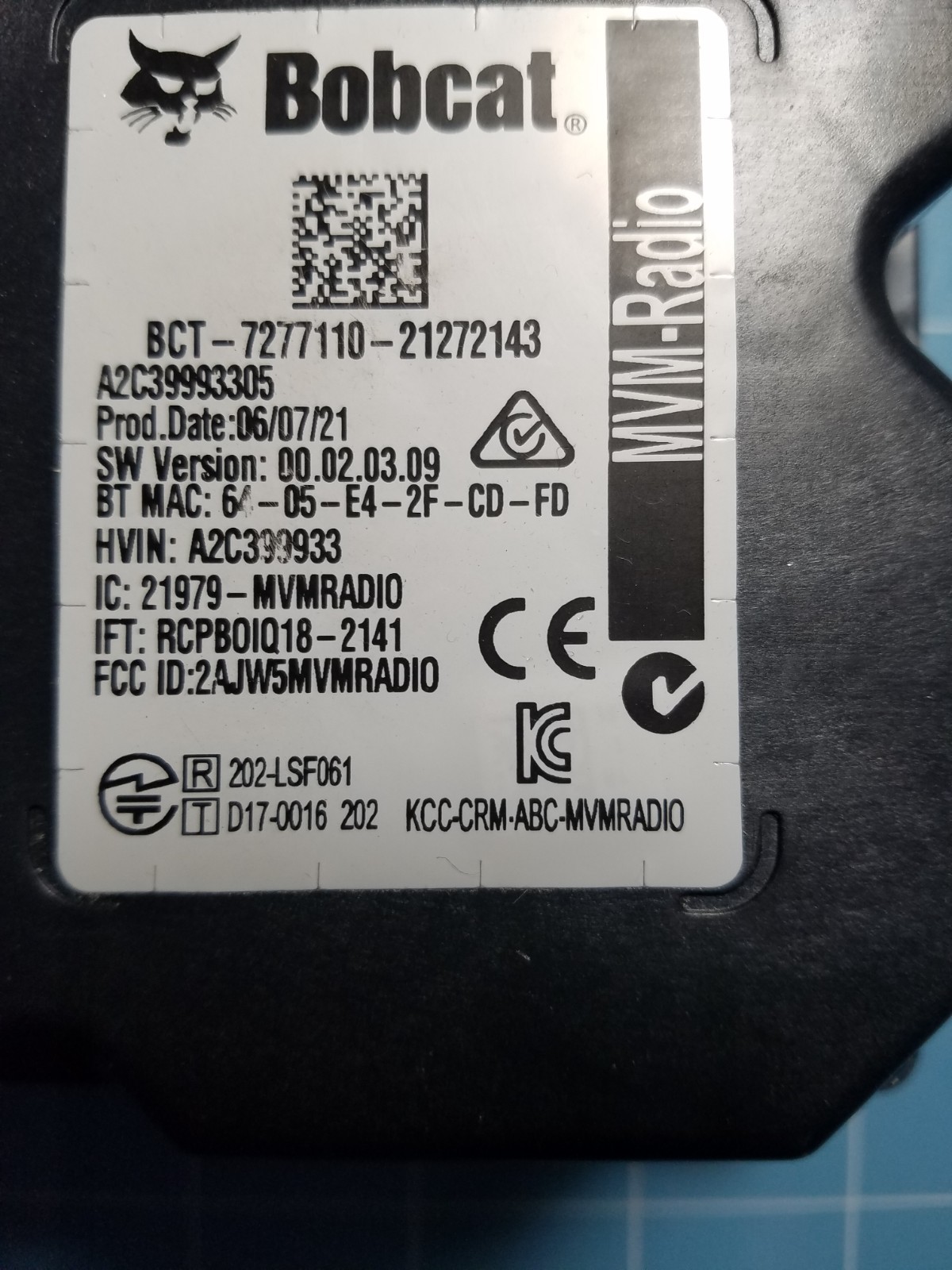 Bobcat Radio Controller 7277110 New Free Shipping