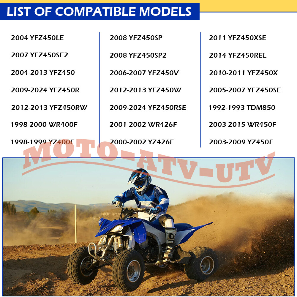 Titanium Head Pipe Exhaust Stud Bolt Gaskets Kit for Yamaha WR400F WR426F WR450F