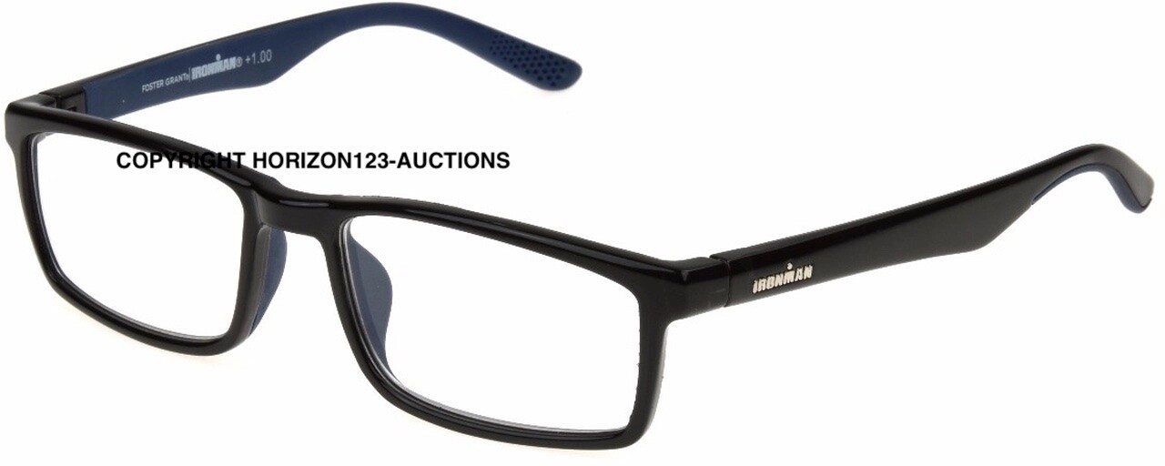 SALE🔥NEW🔥Foster Grant IRONMAN IM2002 Reading Glasses-Black/BLUE-PICK STRENGTH