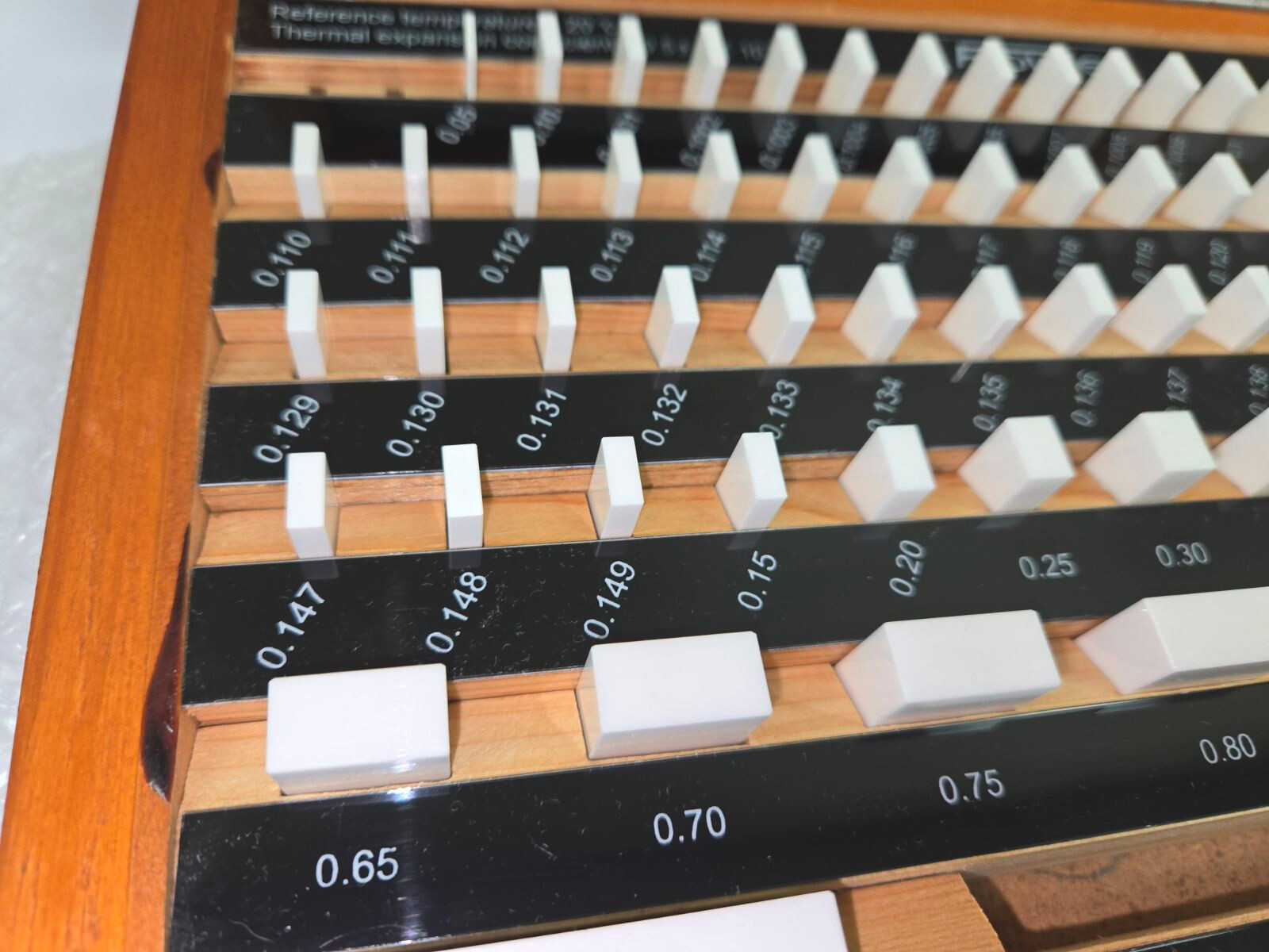 Fowler Ceramic Gage Blocks 80 pcs, Grade AS-1.