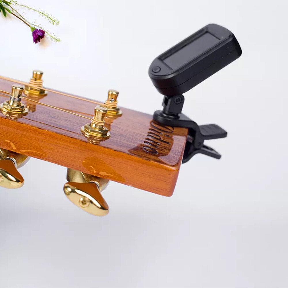 LCD Clip On Chromatic Tuner Acoustic Guitar Bass Ukulele Precise Violin Banjo