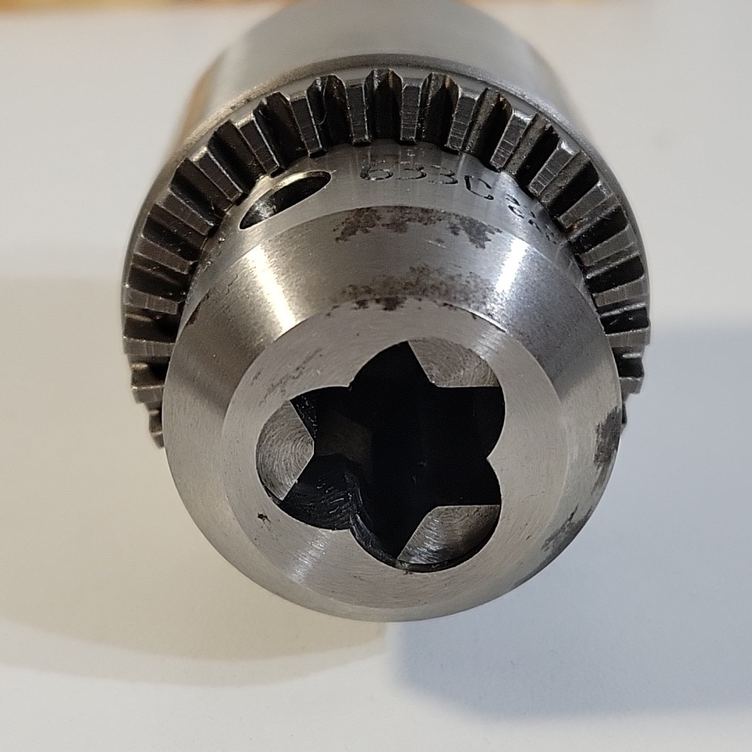 Vintage NOS Jacobs 633C 1/2" 33 Taper Drill Press Chuck Threaded Mount w/ Key