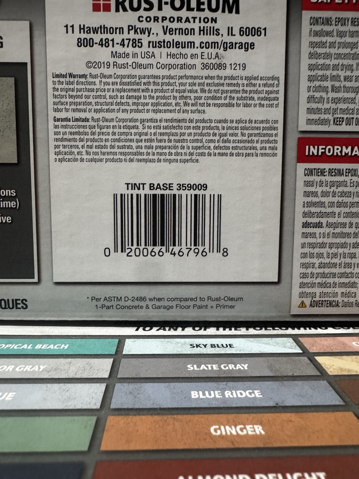 Rust-Oleum EPOXYSHIELD Gloss Garage Floor Coating Kit, Tint Base, 120 Oz