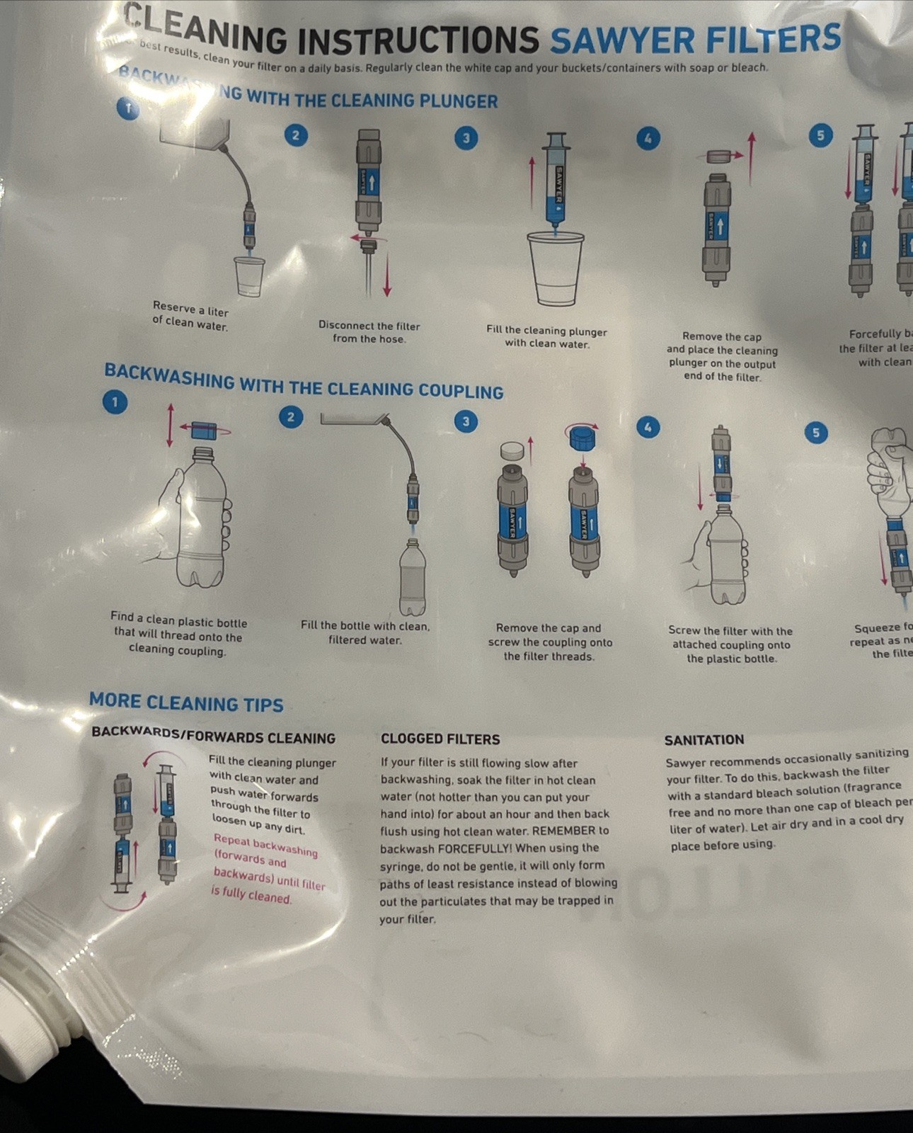 Sawyer 2 Gallon Gravity Feed Water Purification System Outdoor Hiking