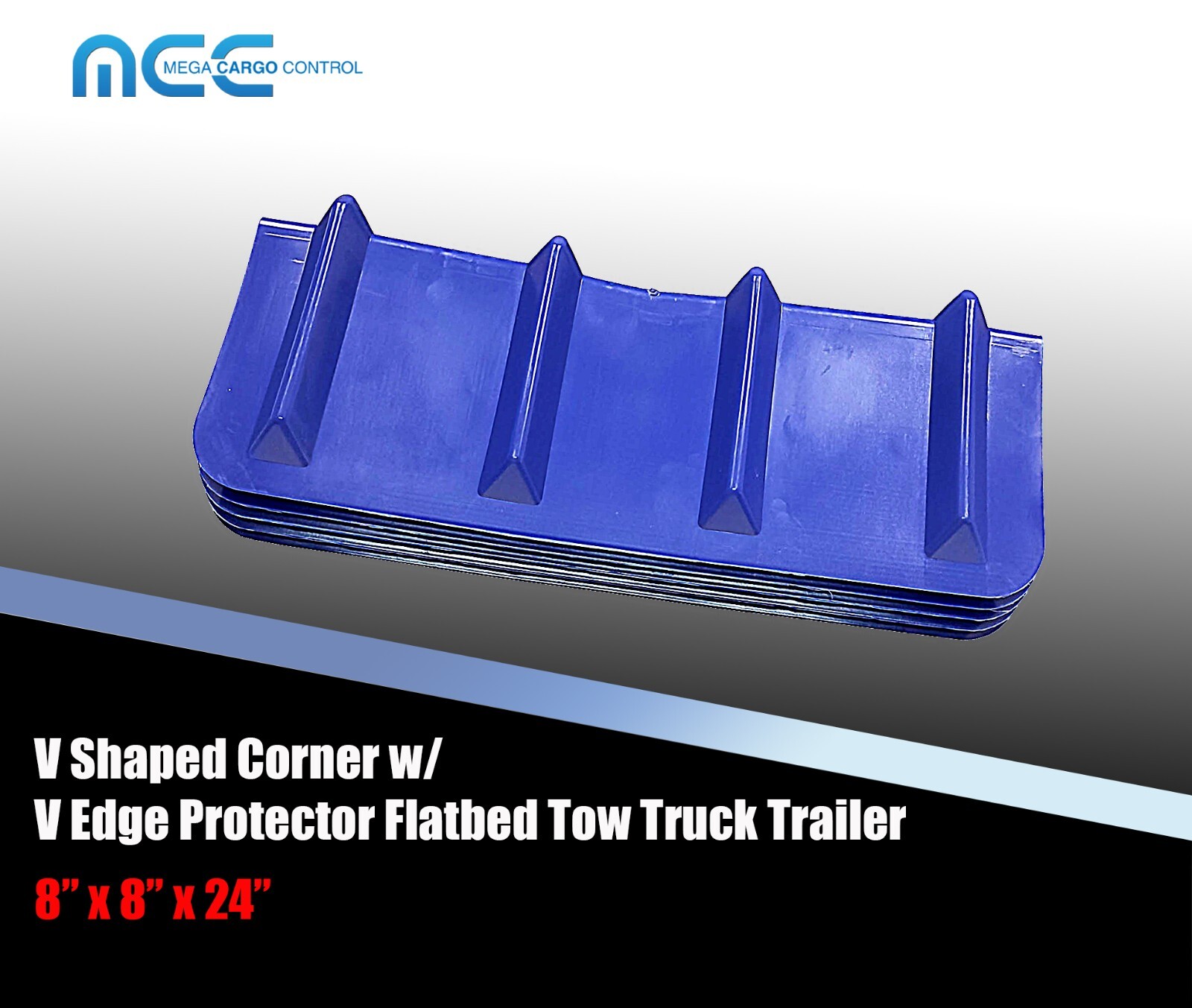 5 Pack 8" x 8" x 24" V Shaped Corner Edge Protector Flatbed Tow Truck Trailer