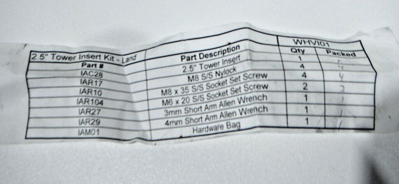 Windmill Turbine 2.5" Tower Insert Kit (New)