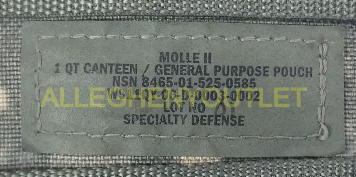 USGI Military 3 Pc Set 1QT OD Canteen MOLLE ACU Pouch Cover & Stainless Cup VGC