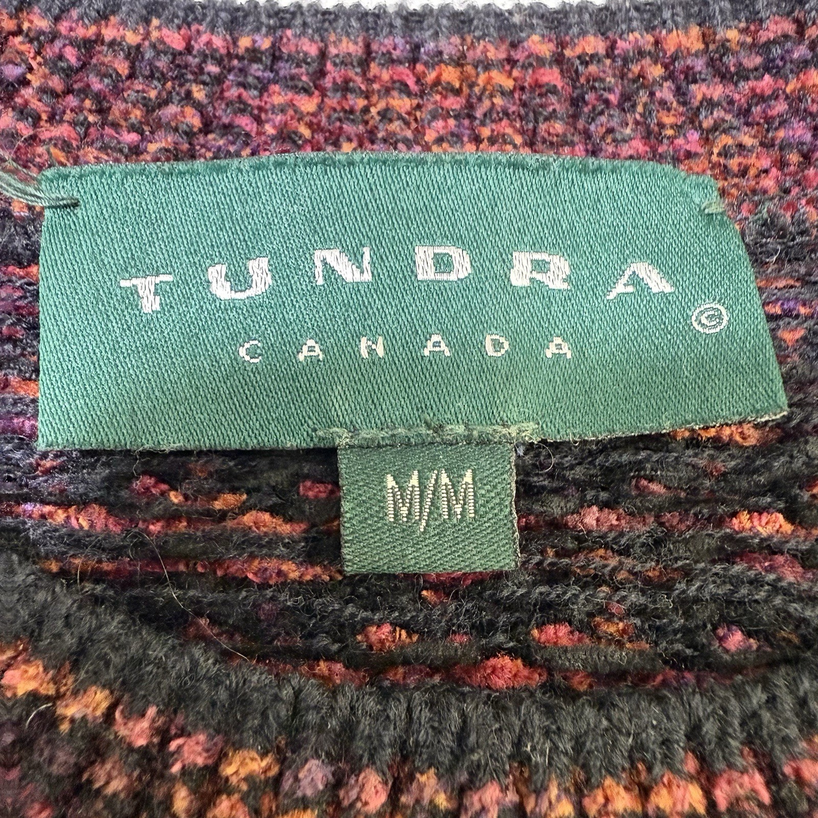 Tundra Sweater Mens M 3D Knit Coogi Style Geometric Grandpacore Cabincore Cosby