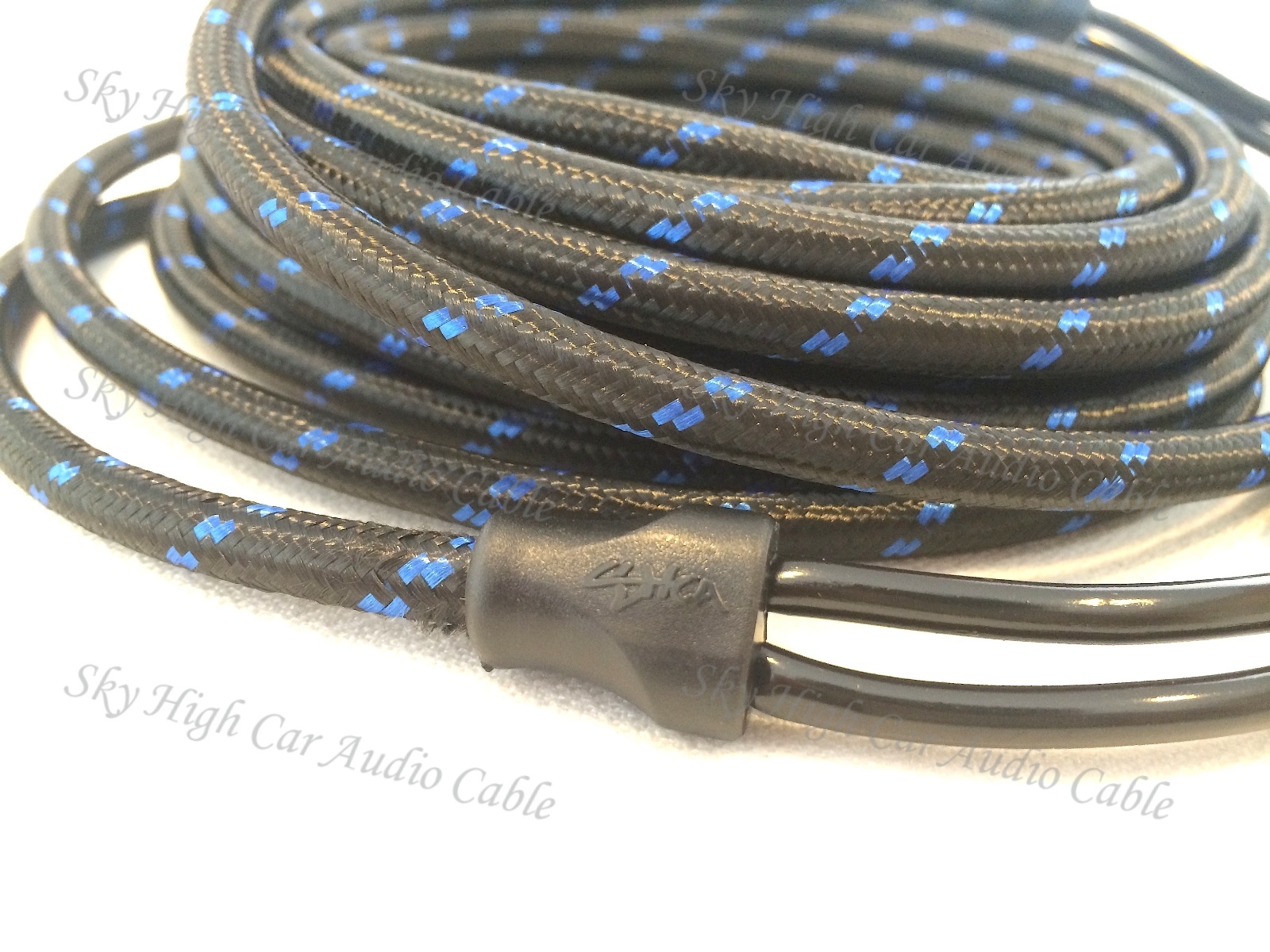 Sky High Car Audio 2 Channel 12 ft RCA Cables Triple Shield Nylon Coated 12'