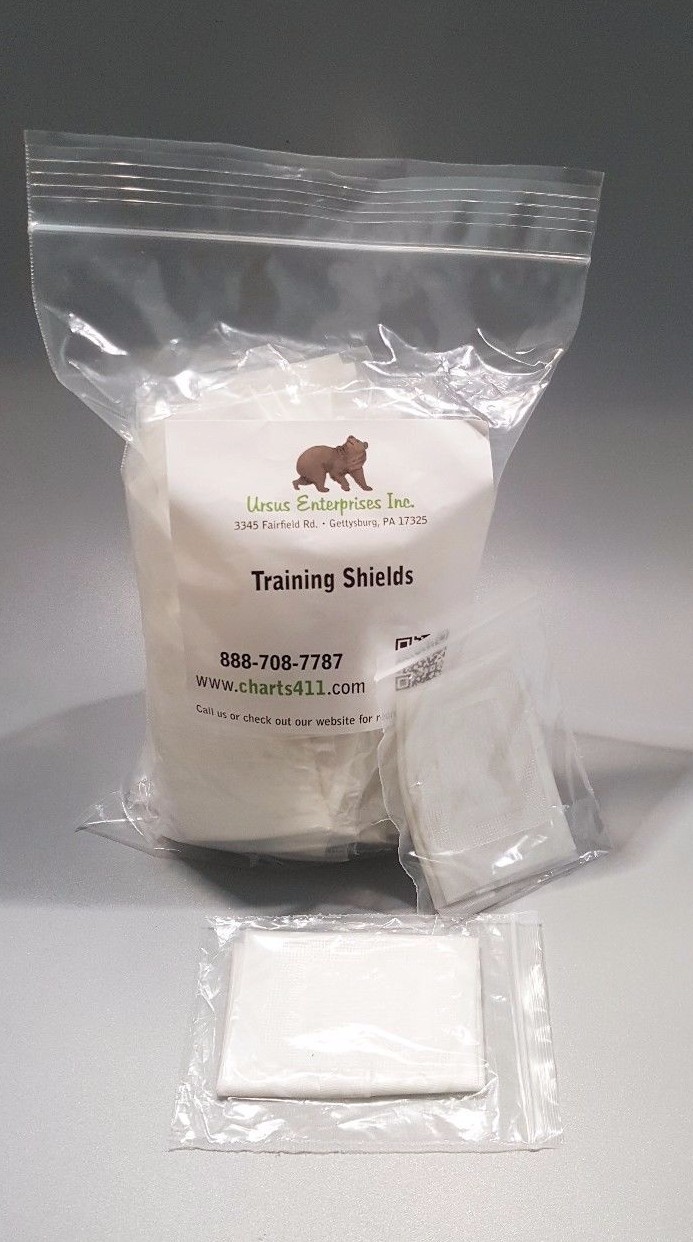 2 Bags of 50 CPR Facial Shields ! Disposable CPR Face Shield Barrier Masks