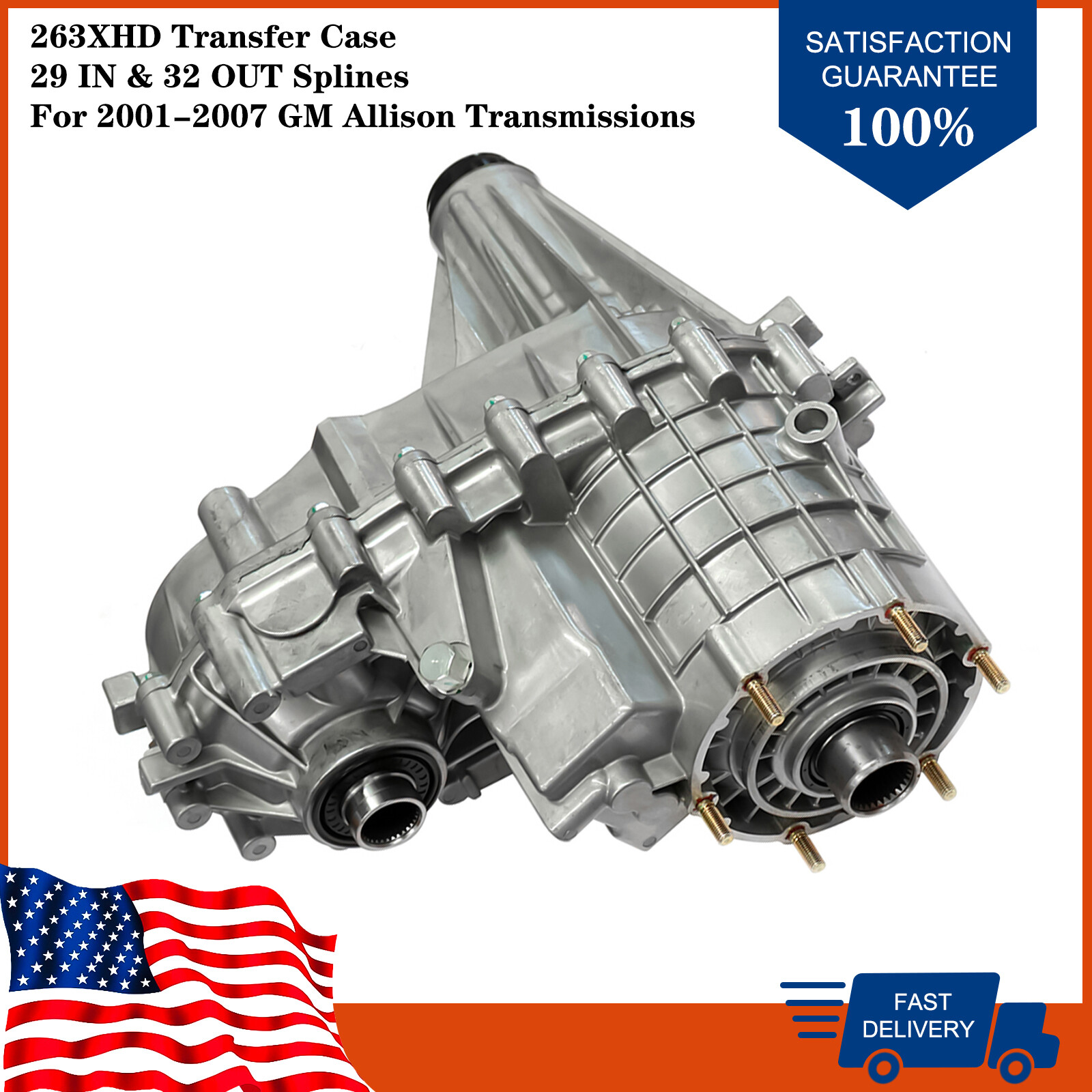 263XHD New Transfer Case Unit For 2001-2007 6.6/8.1L Chevy/GMC 2500HD 3500HD