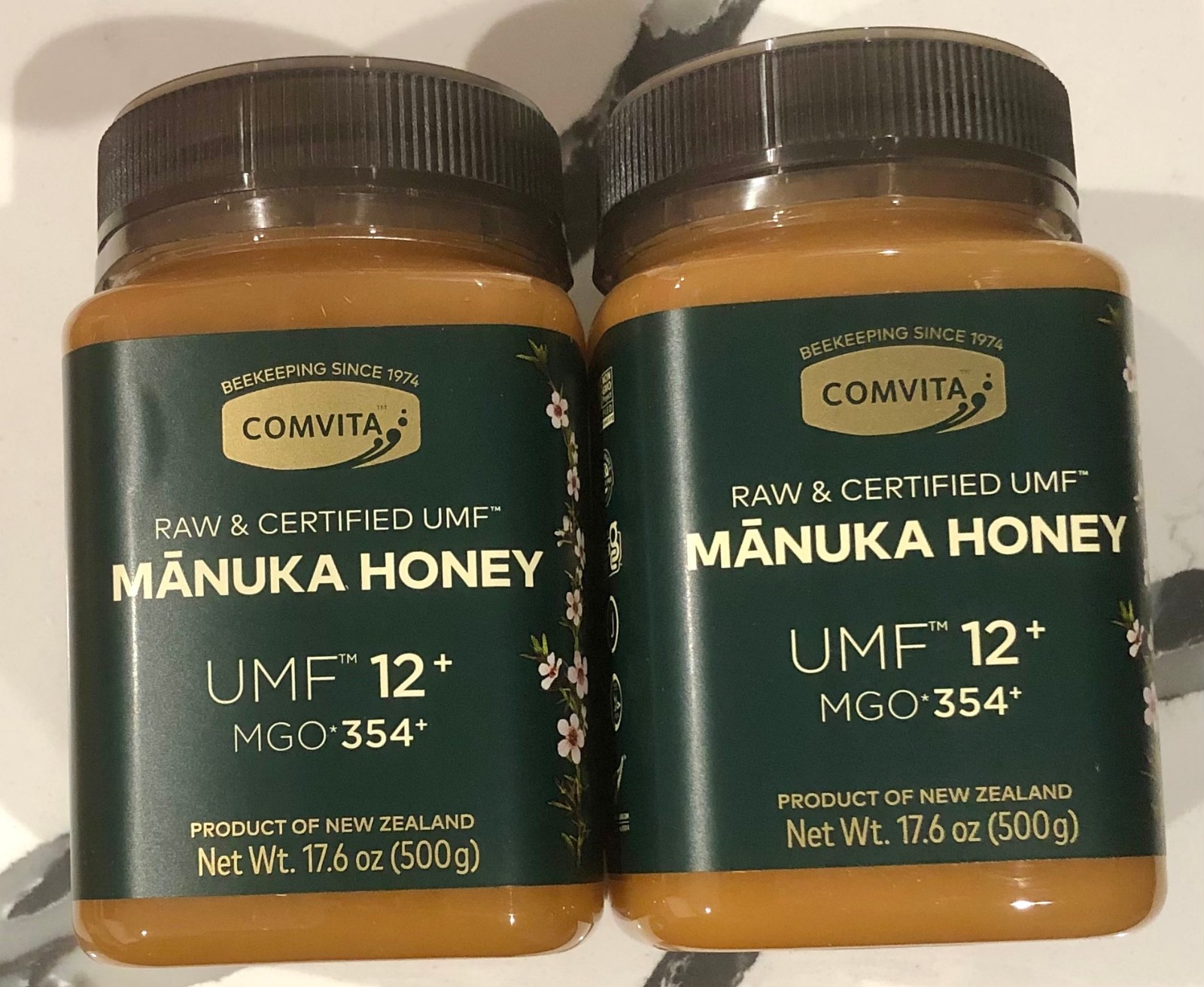 Manuka Honey MGO 354+, UMF 12+, 100% Pure New Zealand Raw Honey (2 Pack x 500g)
