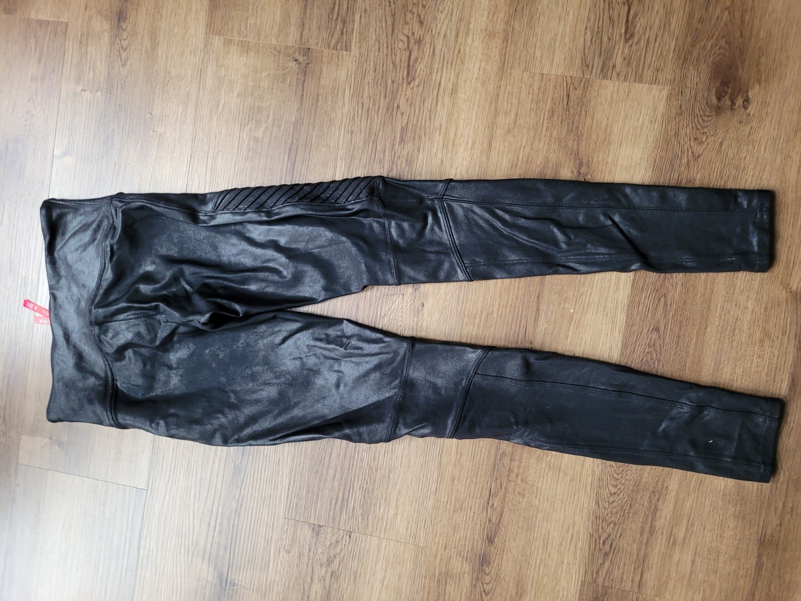 Spanx womens moto leggings faux leather sz S EUC