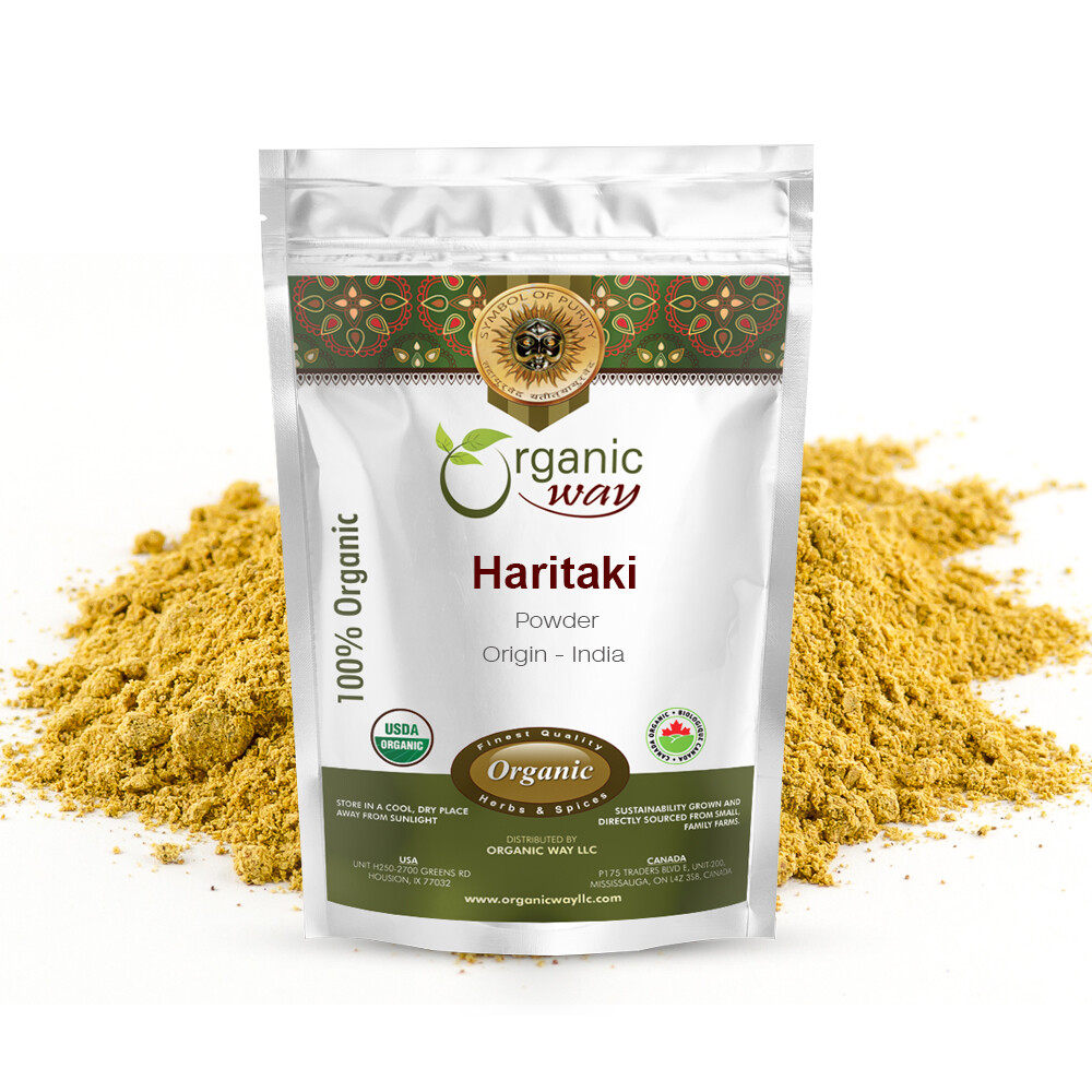 Organic Way Haritaki Powder - Organic, Kosher & USDA Certified