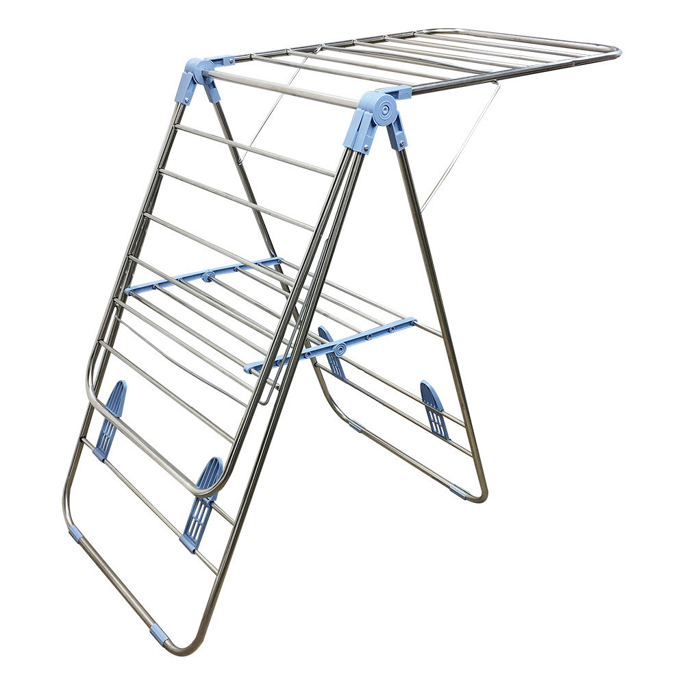 Indoor And Outdoor Folding Collapsible Clothes Drying Rack For Laundry Hanging