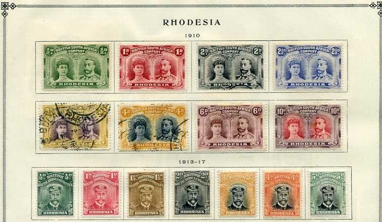 Rhodesia Collection on mostly complete Scott International Pages