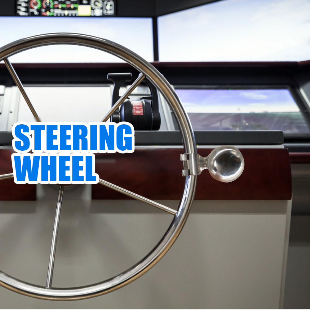 Boat Sport Knob AISI 316 Stainless Steel Steering Wheel Maneuvering Knob Marine