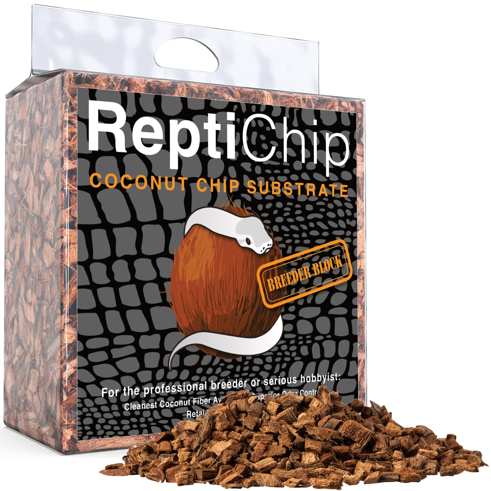 ReptiChip Reptile Substrate Coconut Chip Brick for Snake and Lizard Bedding