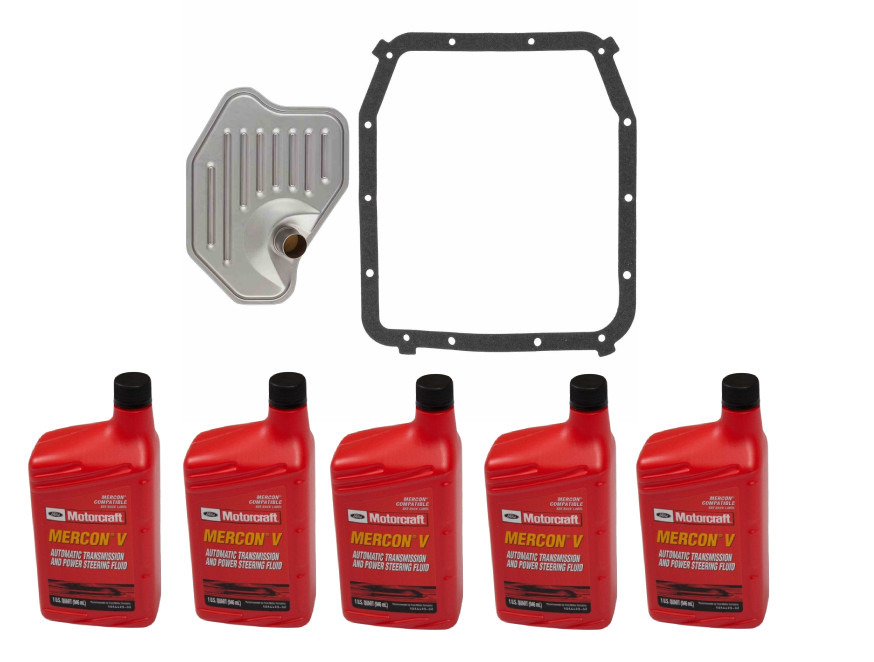 4R70W 4R75W 4R75E Transmission Service Kit: Filter + 5L ATF Fluid for FORD