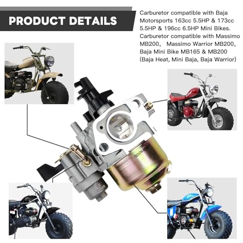 Carburetor for Coleman Powersports 196cc CT200U CT200U-EX Predator 196cc 212cc