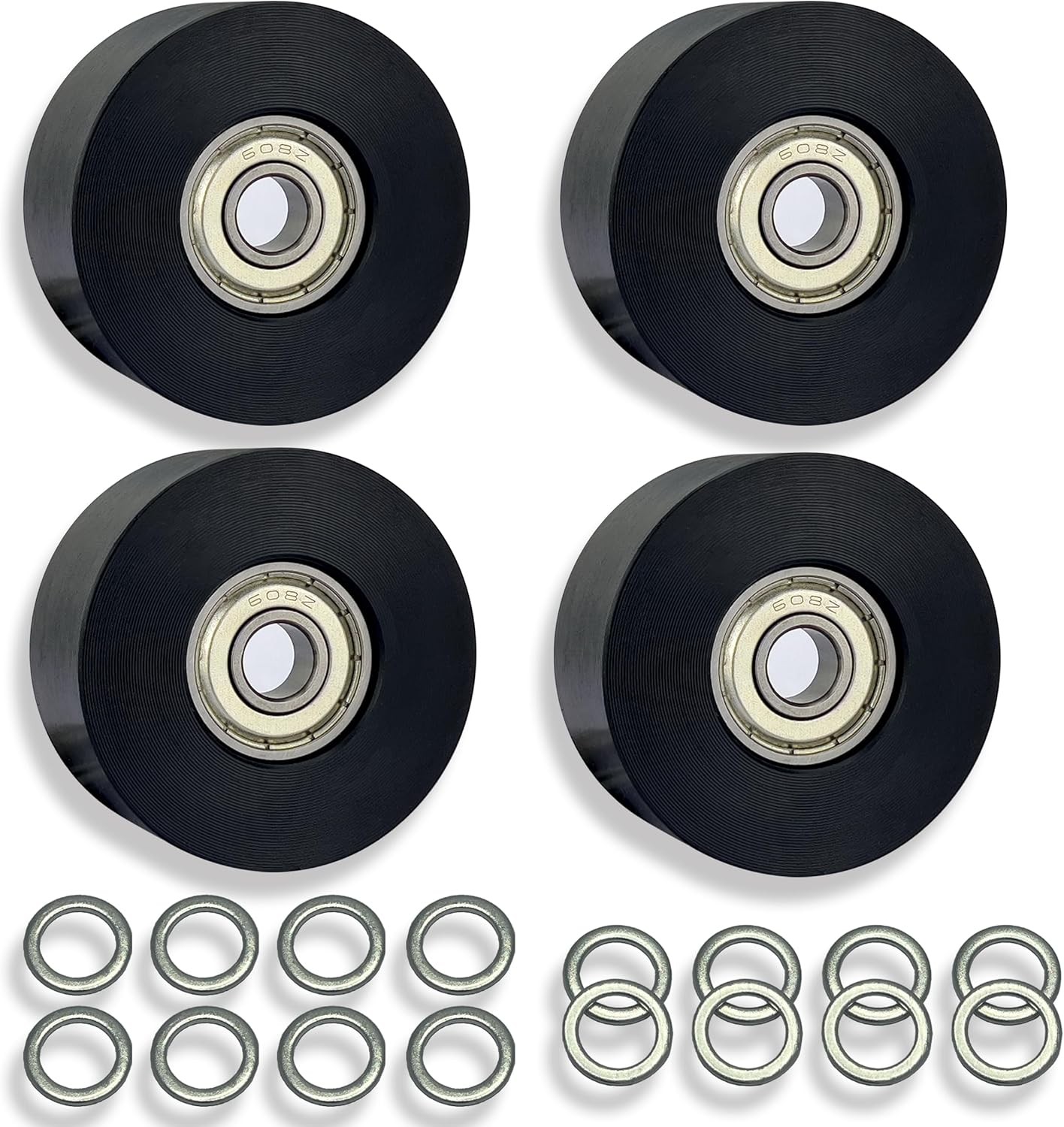 Upgraded Machined Wheels/Rollers Compatible with Rowing Machine,Water Rower Seat