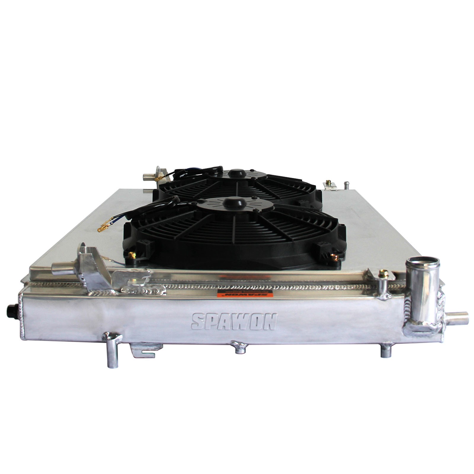 SPAWON Radiator For Ford Mustang Shelby GT 07-14 Aluminum + Fan Shroud 3Row MT