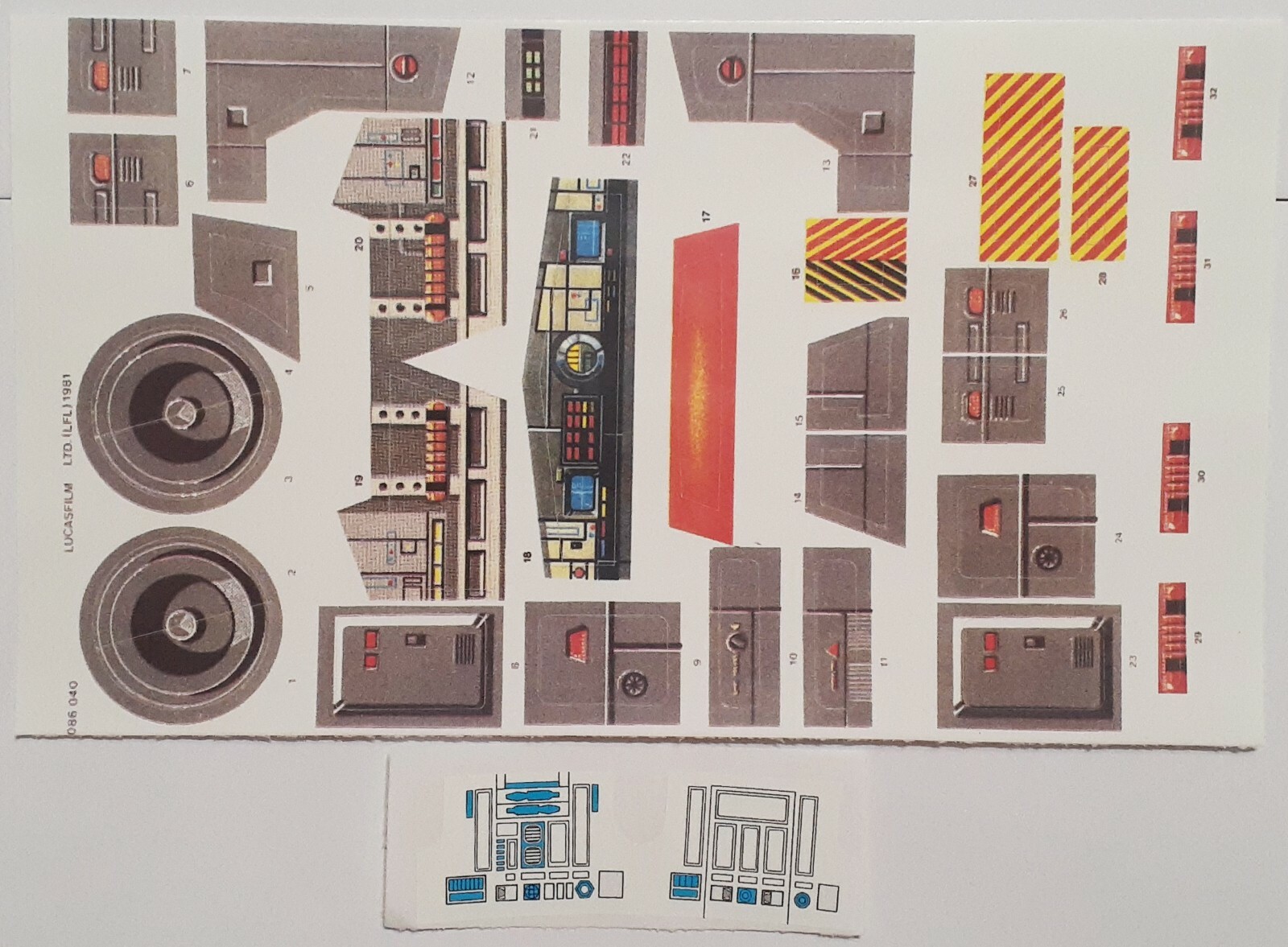 Vintage Star Wars AT-AT Replacement Toy Stickers - Peel & Stick - No Need To Cut