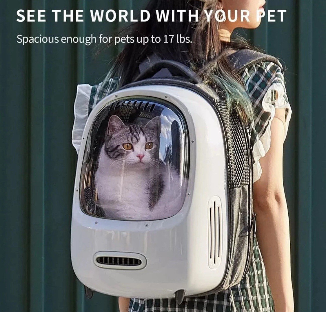 PETKIT Cat Backpack Carrier – Airline-Approved Travel Bag Fan & Light Detachable