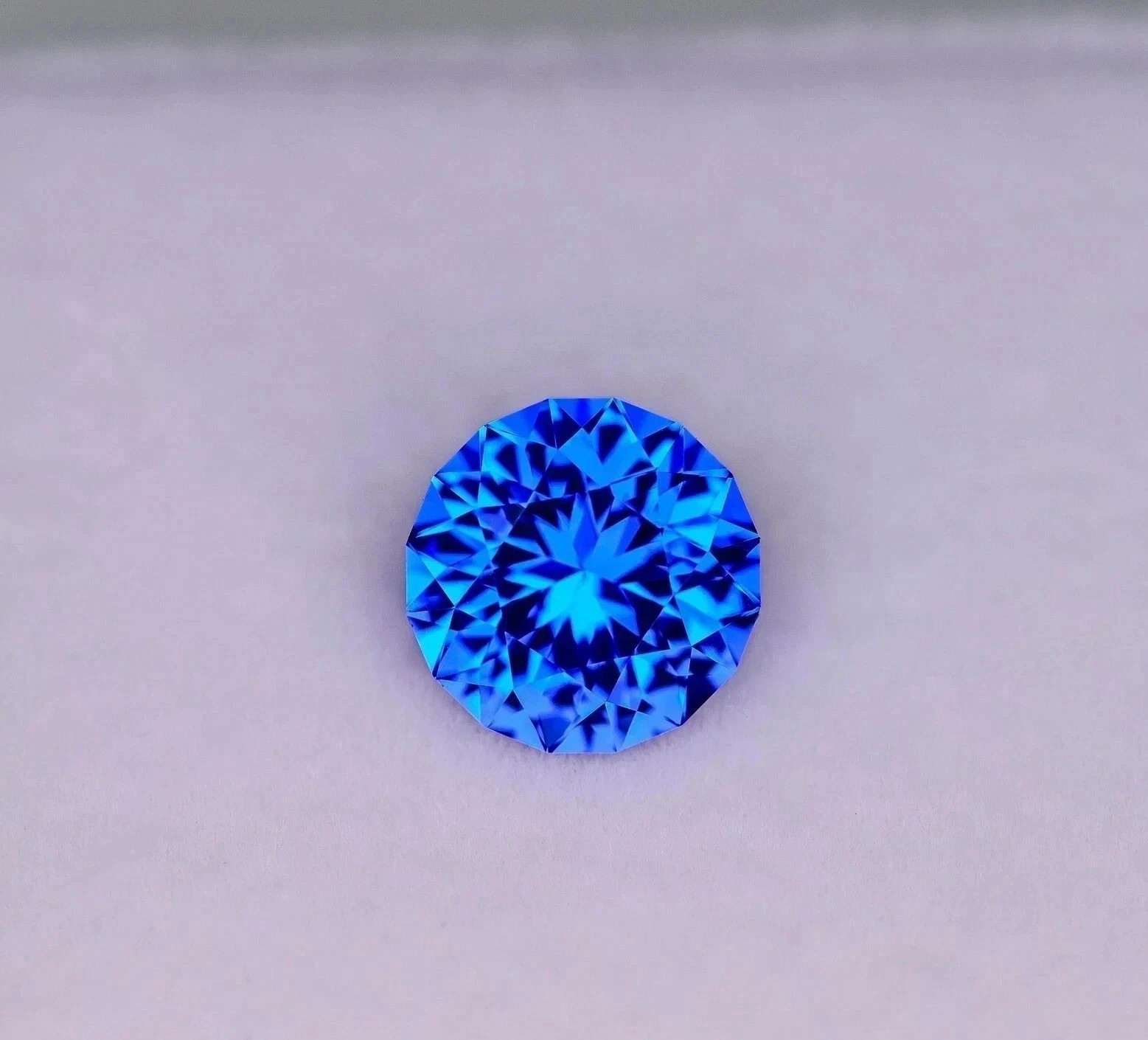 Certified 10.10 Ct+ Rare Natural Ceylon Blue Sapphire Round Cut Loose Gemstone