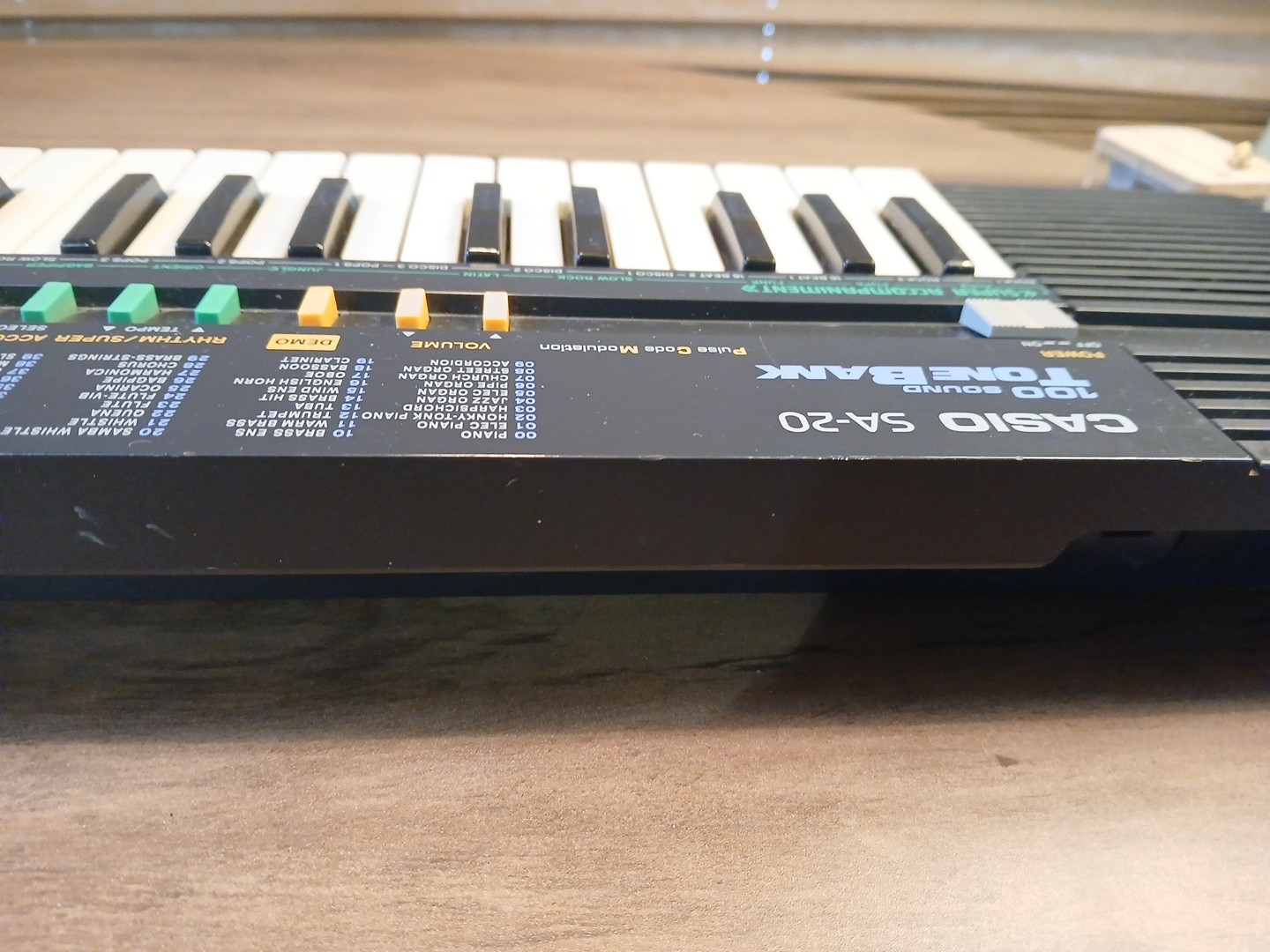 Casio SA-20 Electronic Keyboard 100 Sound Tone Bank Rhythm Super Accompaniment