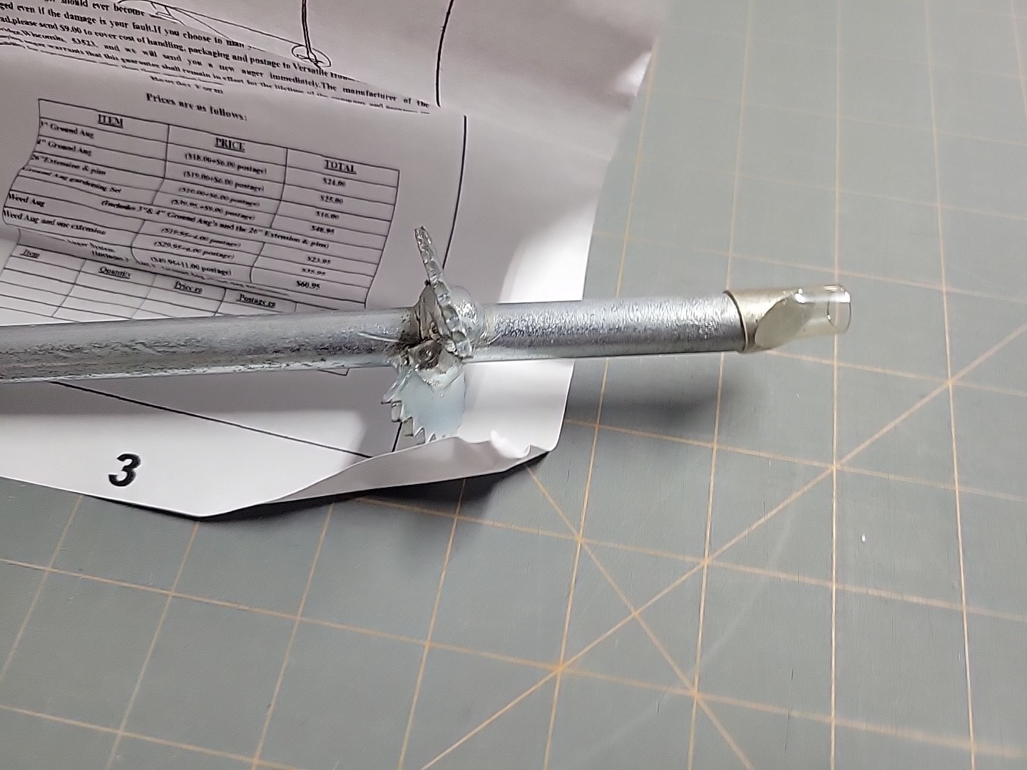 Bulb Seed Planter Weed Auger Drill Bit 15 x 2 Garden Tool