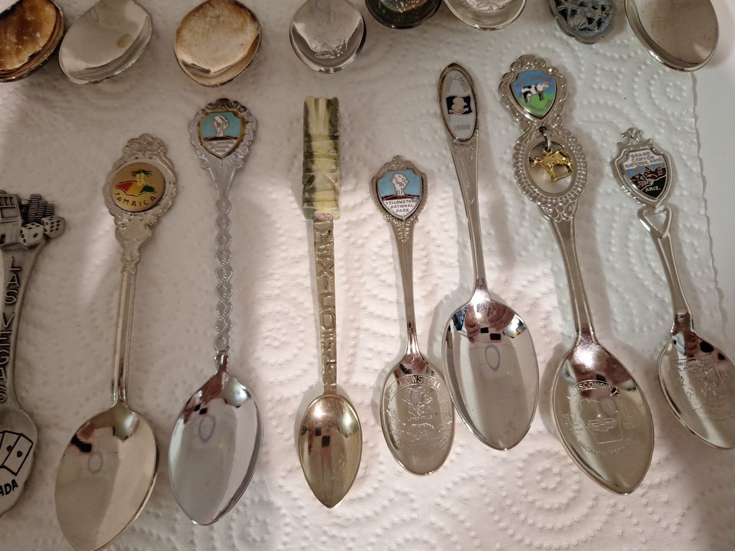 20 Souvenir Small Spoons, Vintage.