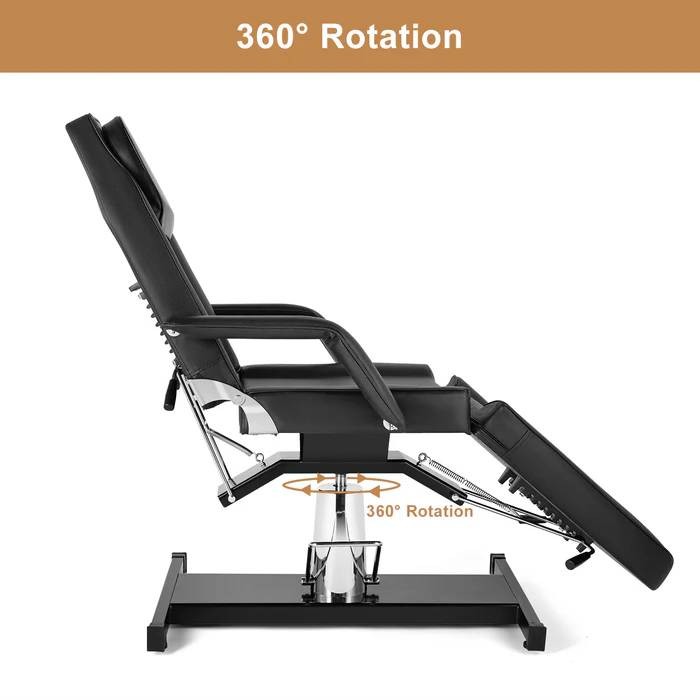 Adjustable Beauty Salon SPA Massage Bed Tattoo Table Chair w/Backrest & Footrest