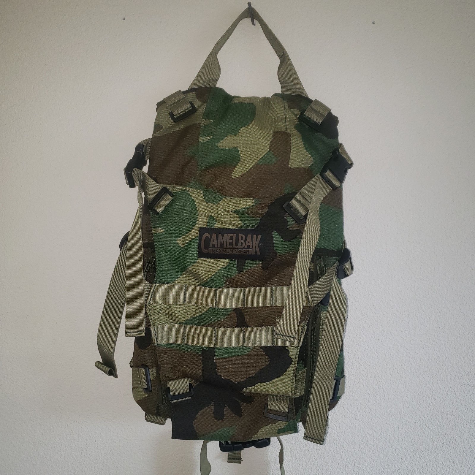 Rare Camelbak Transformer Maximum Gear Hydration Pack Backpack M81 Woodland Camo