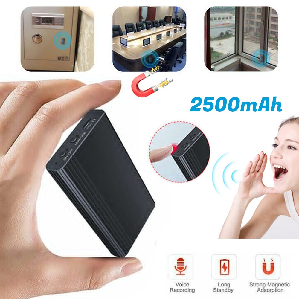 Mini Hidden Spy Voice Activated Recorder Digital Audio Magnetic Dictaphone MP3
