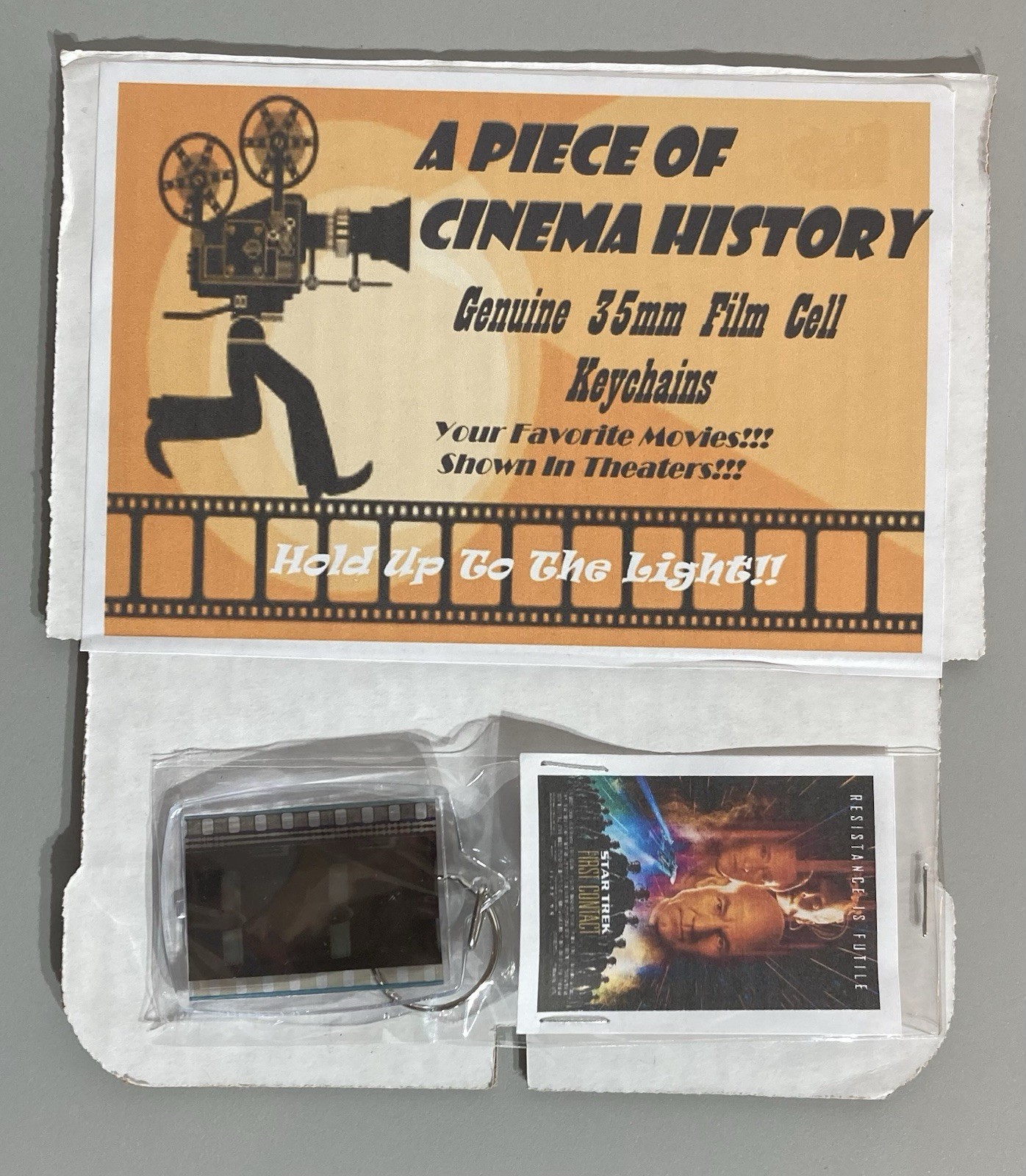 Star Trek First Contact (1996) Authentic 35mm Film Keychain Picard Stocking Gift