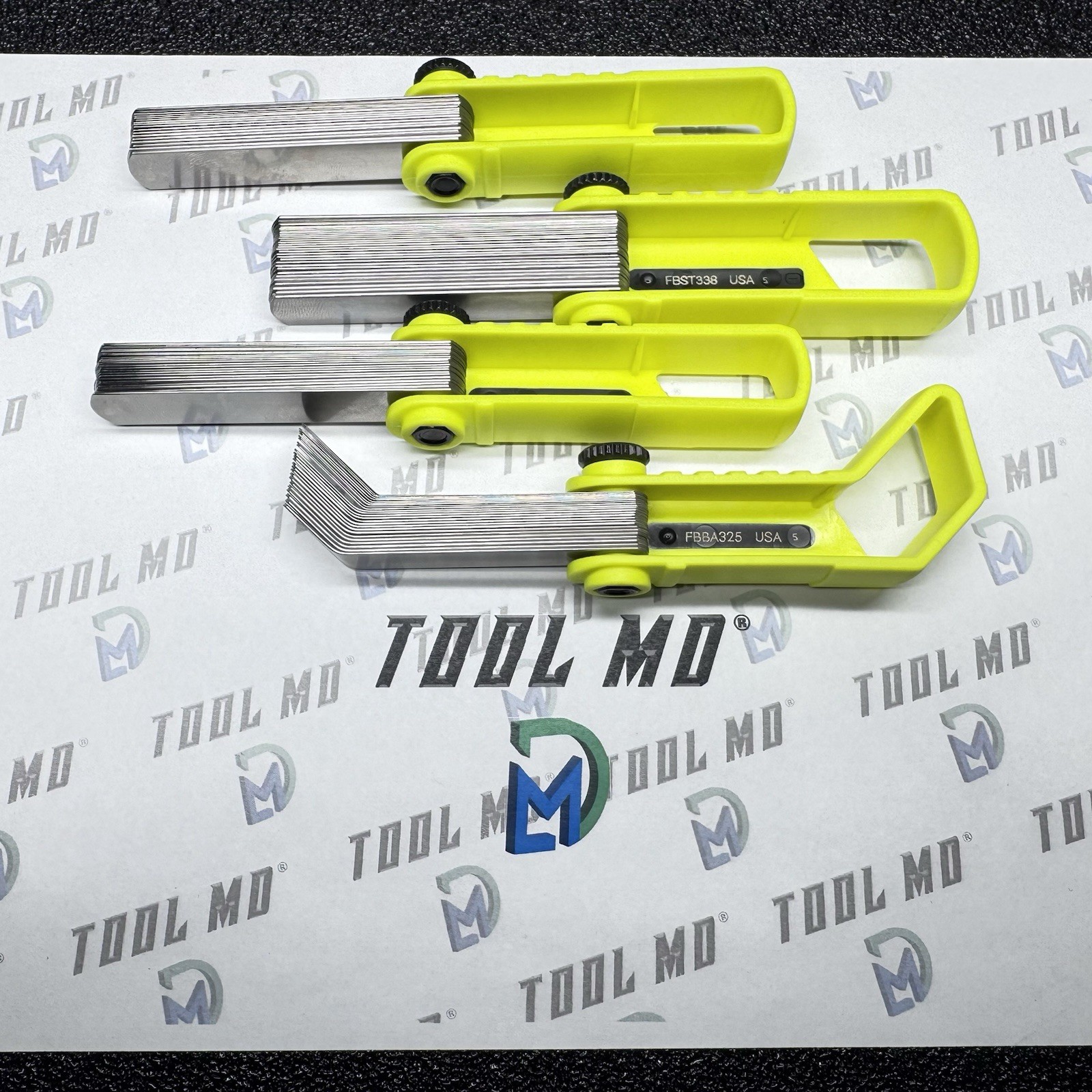 Snap-on Tools USA NEW HI VIZ 4pc Offset 45° & Straight Feeler Gauge Blade Sets