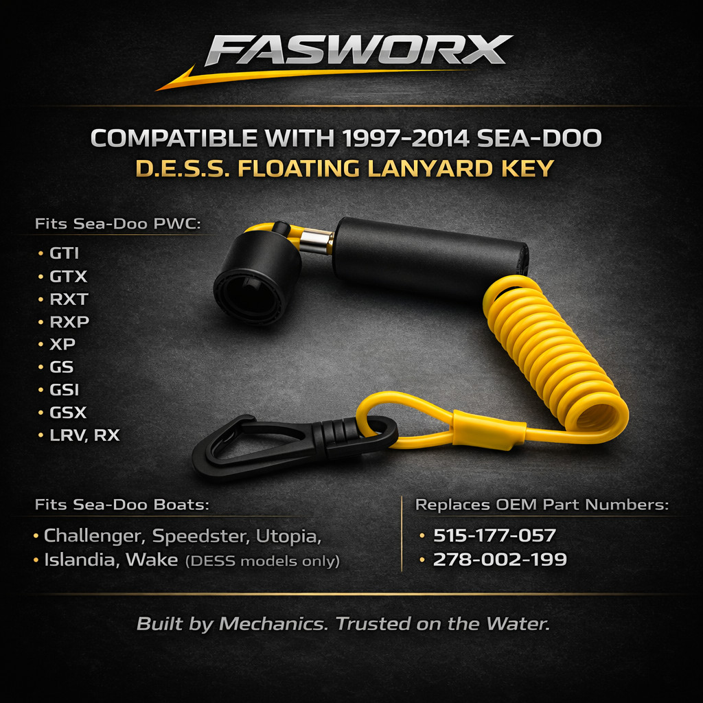 Sea-Doo DESS Ignition Key Floating Lanyard 278002199 515-177-057 GTI GTX RXP RXT