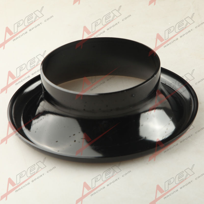 5" Inch Short Ram/ Cold Air Intake Turbo Horn Velocity Stack Adapter Black
