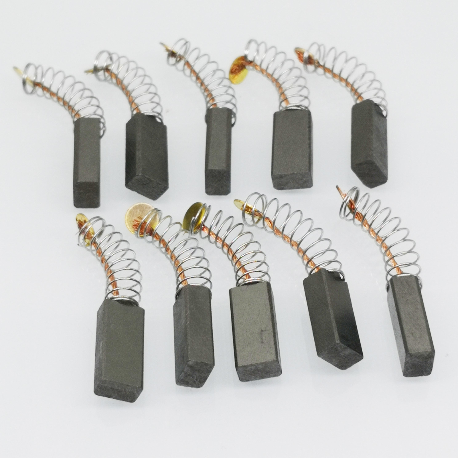 US Stock 10pcs 4mm x 6mm x 13mm Carbon Brushes Motor Brush Set Replacement #6