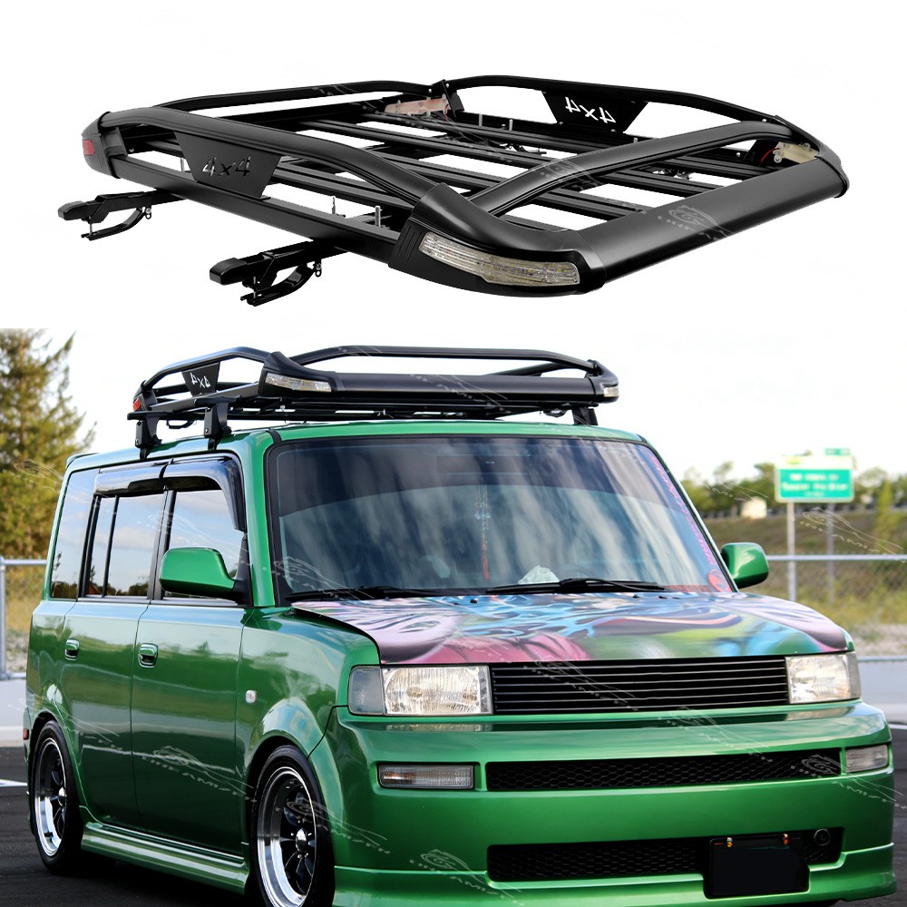 For Scion xA xB 50x38" Roof Rack Cross Bars Cargo Luggage Basket Carrier w/Light