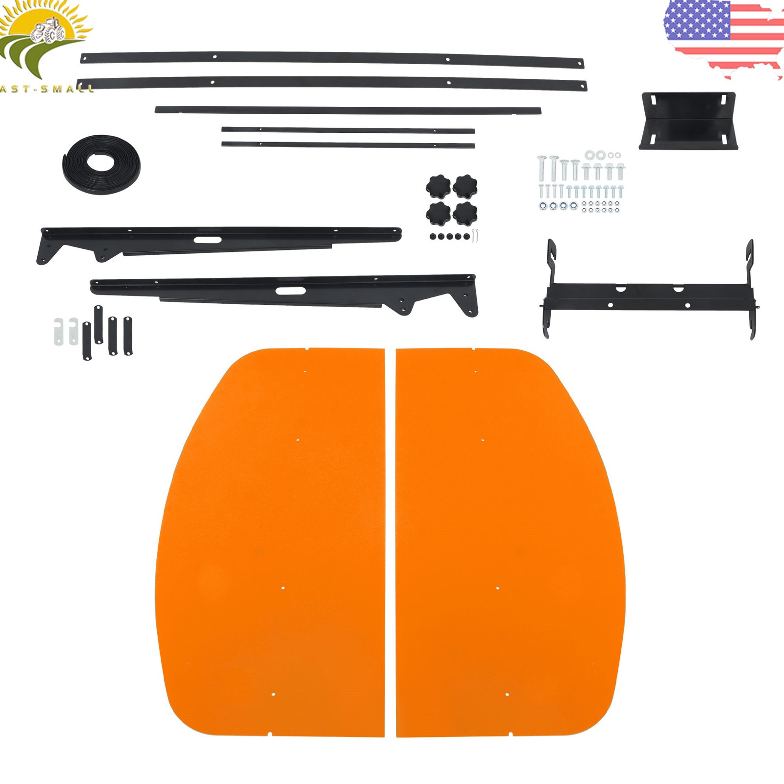 Orange Tractor Tuff Canopy 52" × 52" For 2" x 2" or 2" x 3" Rops Mower Umbrella