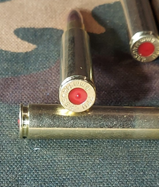 8MM MAUSER SNAP CAPS SET OF 5 "SAFETY RED" 7.92X57, K98, GEWEHR 98