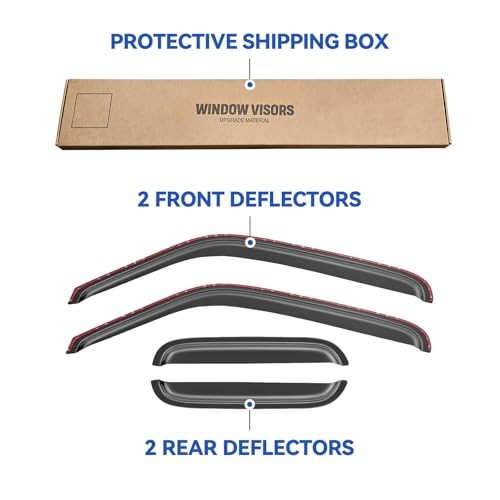 in-Channel Window Visors Rain 1993-1998 Ford Ranger SuperCab / Extended Cab
