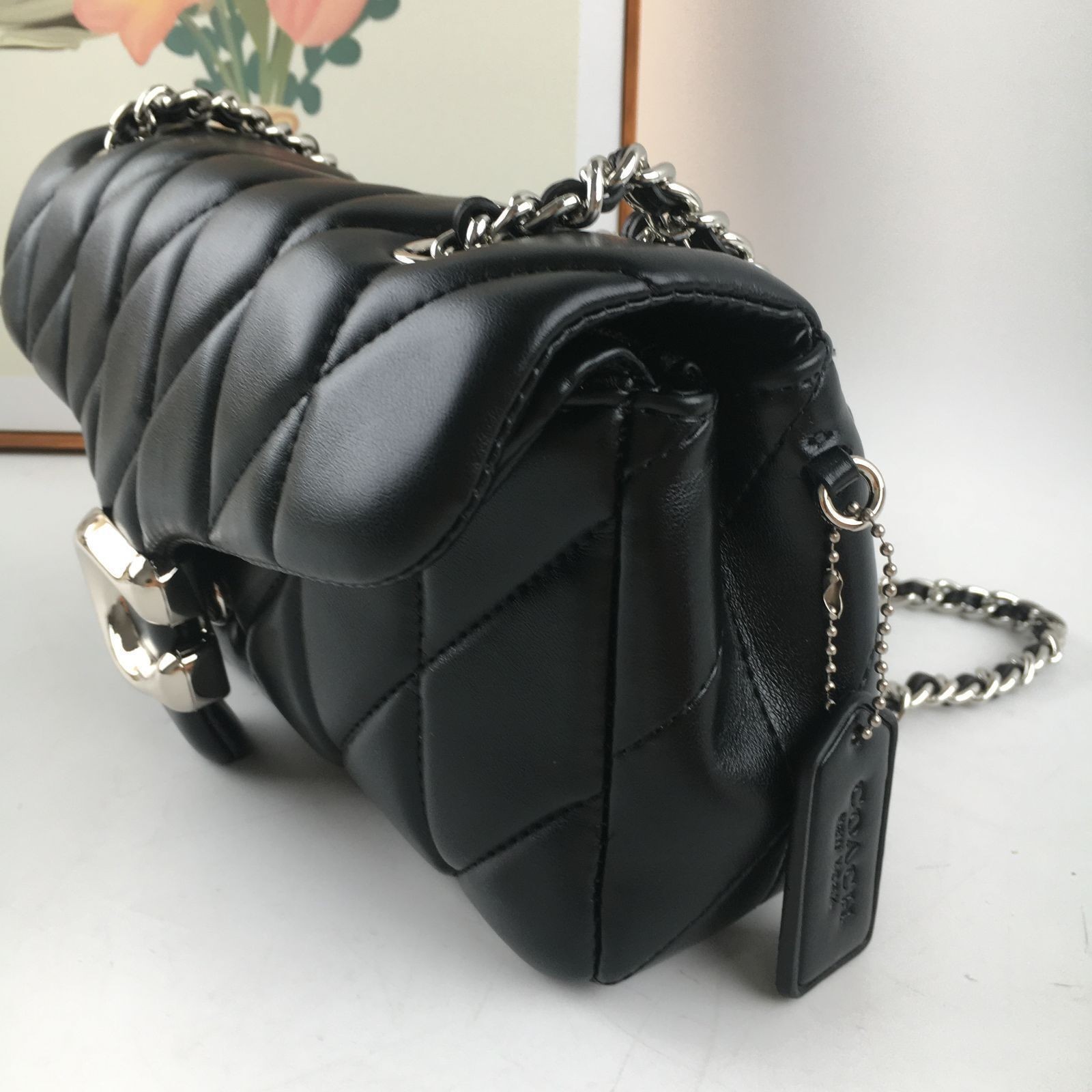 COACH Tabby Shoulder Bag 26 Quilted CP150 Black Nappa Leather Outlet New