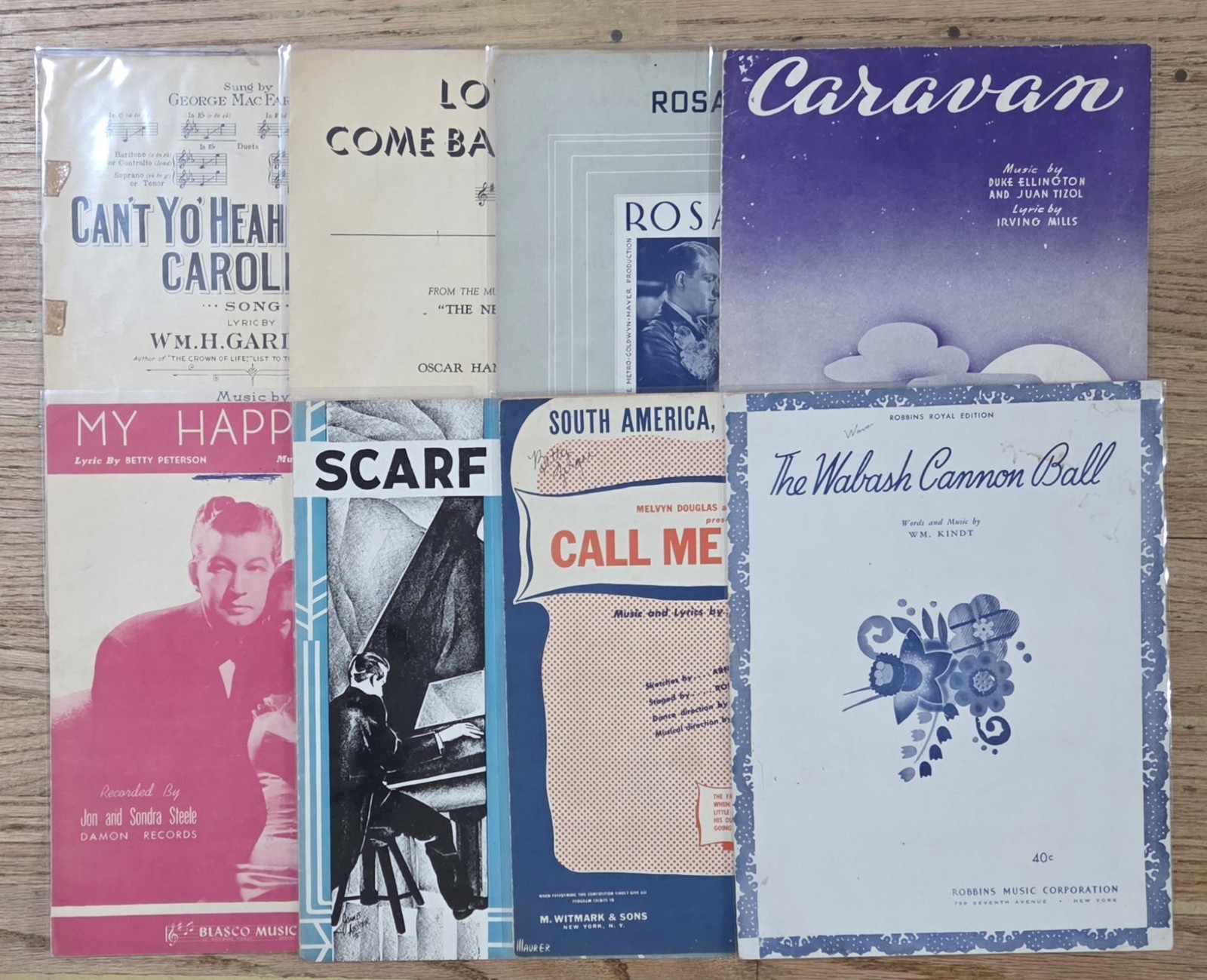 (8) Vintage Music Sheets Lot