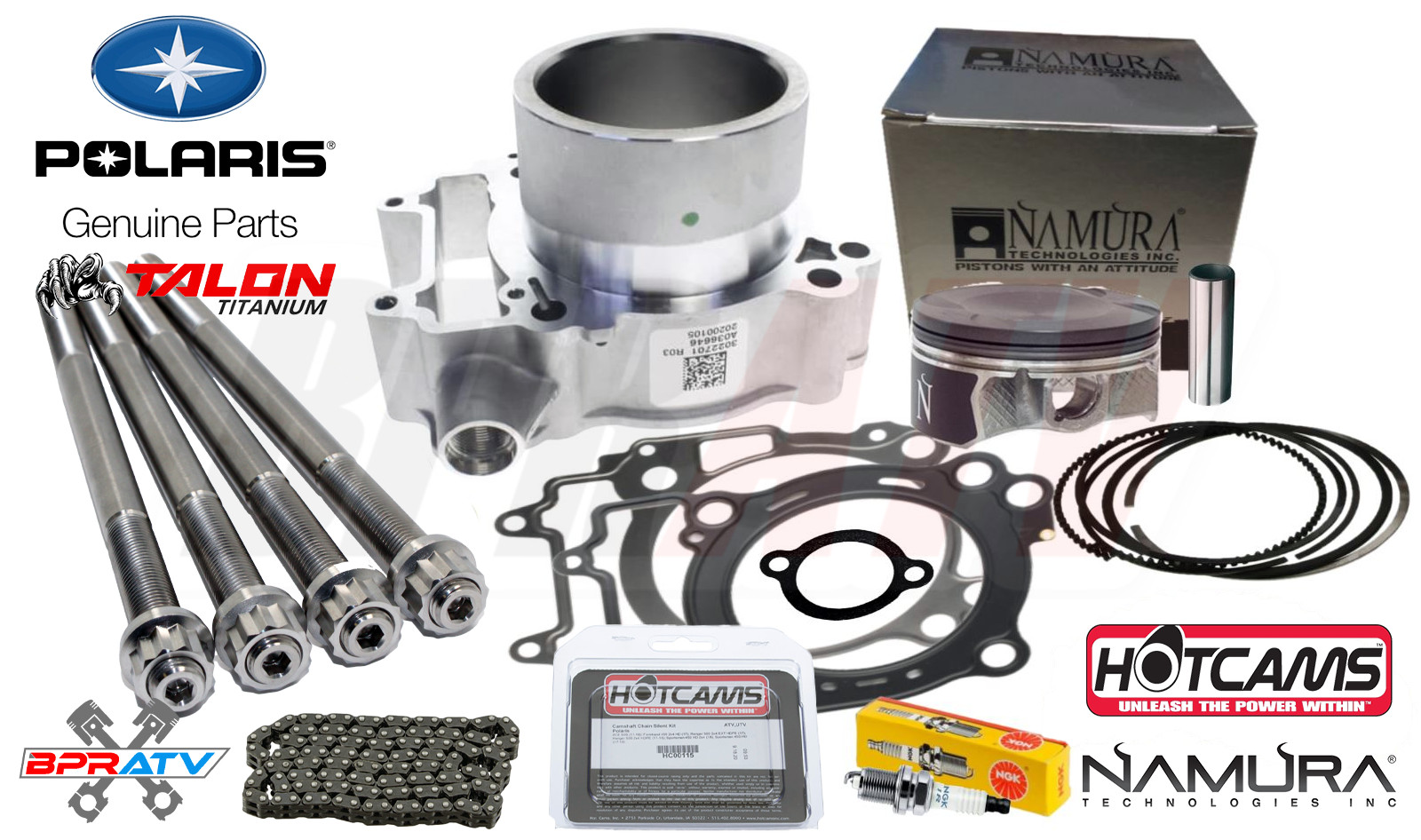 17-24 Polaris Sportsman 450 HO Top End Rebuild Kit OEM Cylinder Assembly 3022701